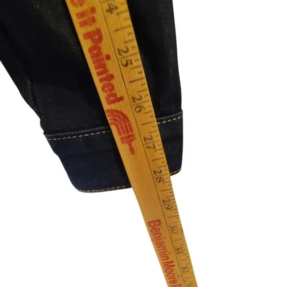 True Religion Jacket Womens XL Dark‎ Wash Jimmy Denim Trucker Flap Pockets - Picture 5 of 10